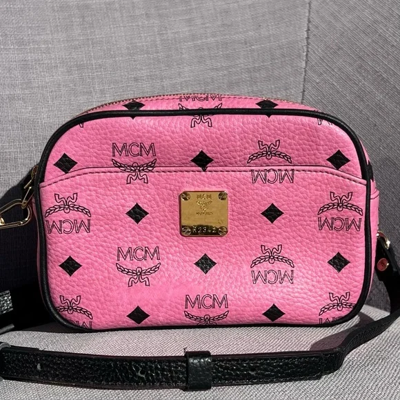 MCM Visetos Pink Crossbody Bag - Picture 1 of 14